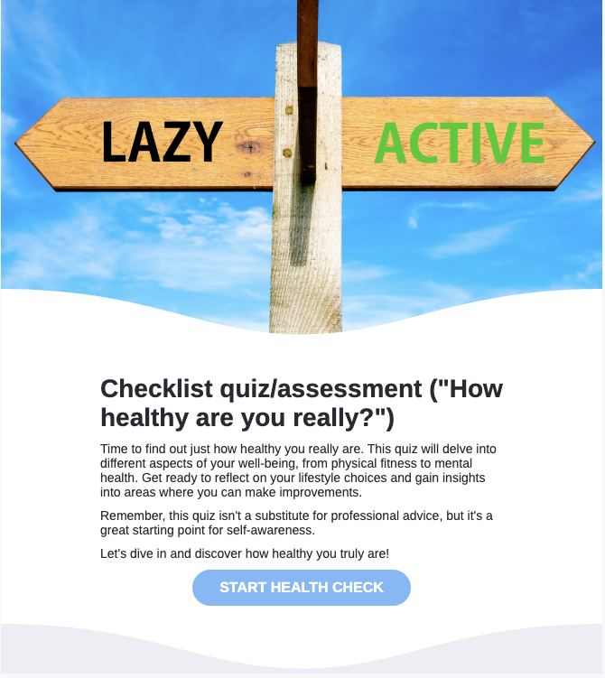 How healthy are you? Quiz